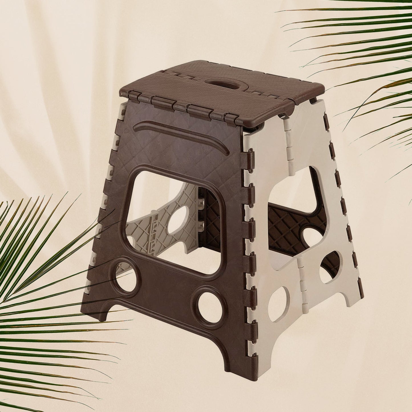18inch Folding Stool, Non Slip Folding Stool - 18 Inch" Height - Holds Up to 95 Kg - Great for Kitchen, Garden, Bathroom, Bedroom, Adults, Kitchen Stepping (1 Pc 18Inch)