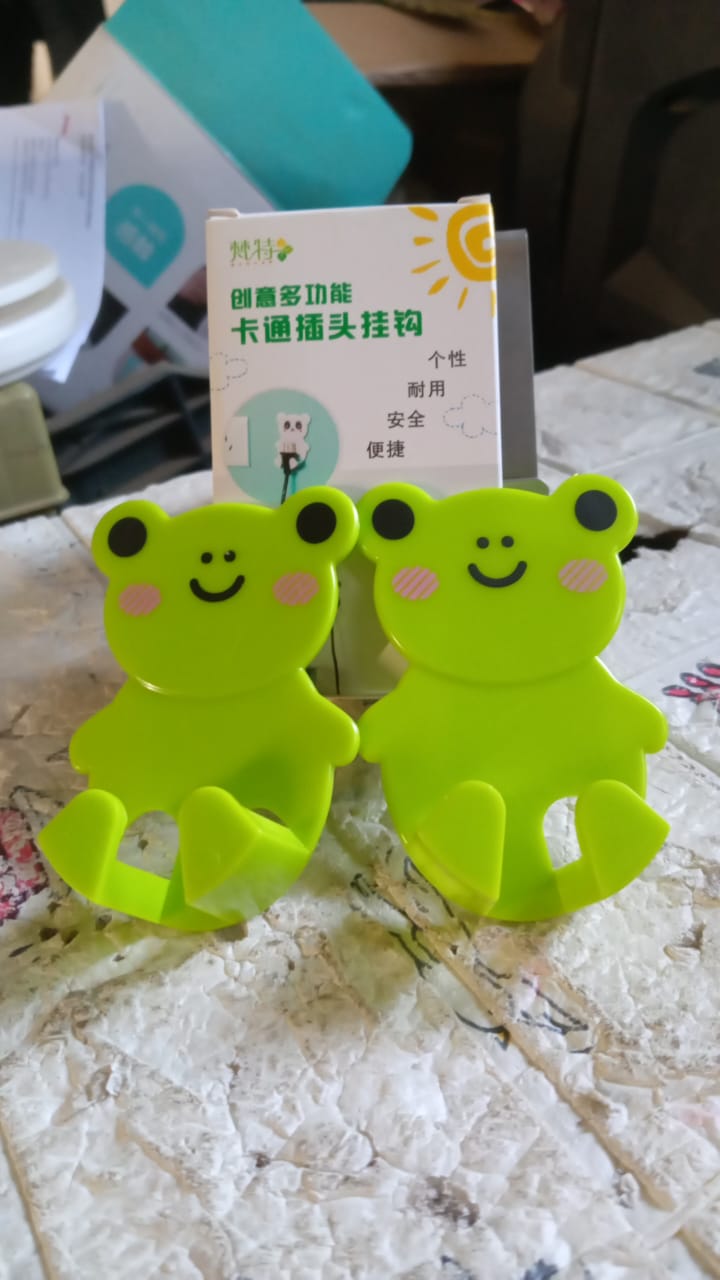 Plastic Adhesive Cable Plug Hook Bathroom Power Plug Socket Holder for office, home and restaurant use 2 pc Set