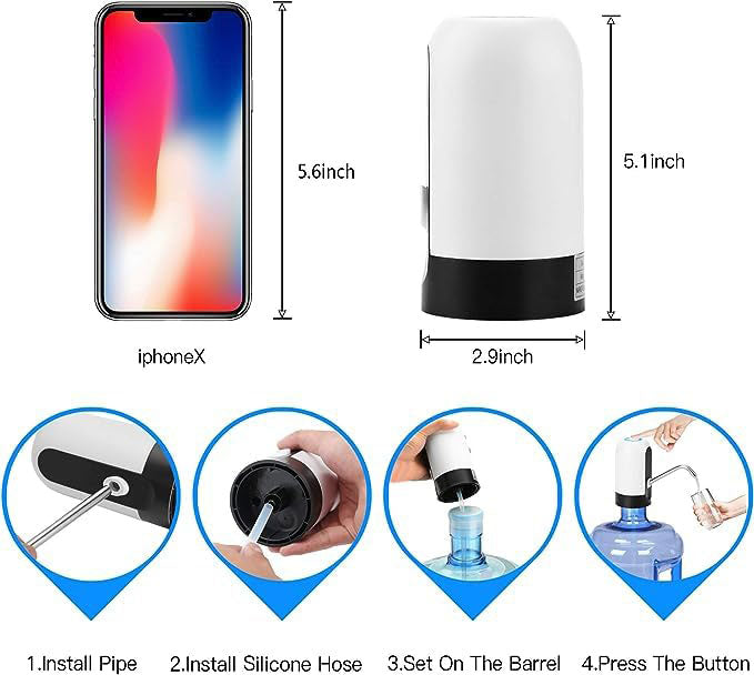 Automatic Wireless Water Bottle Can Dispenser Pump
