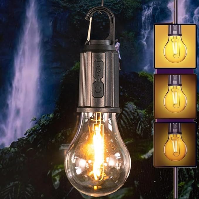Decorative Rechargeable Hanging Bulb (Pack of 2)