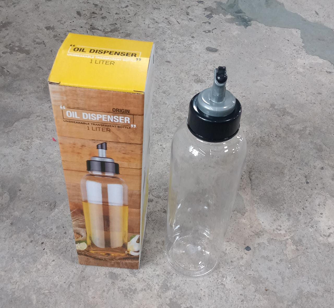 Oil Dispenser Transparent Plastic Oil Bottle | 1 Liter