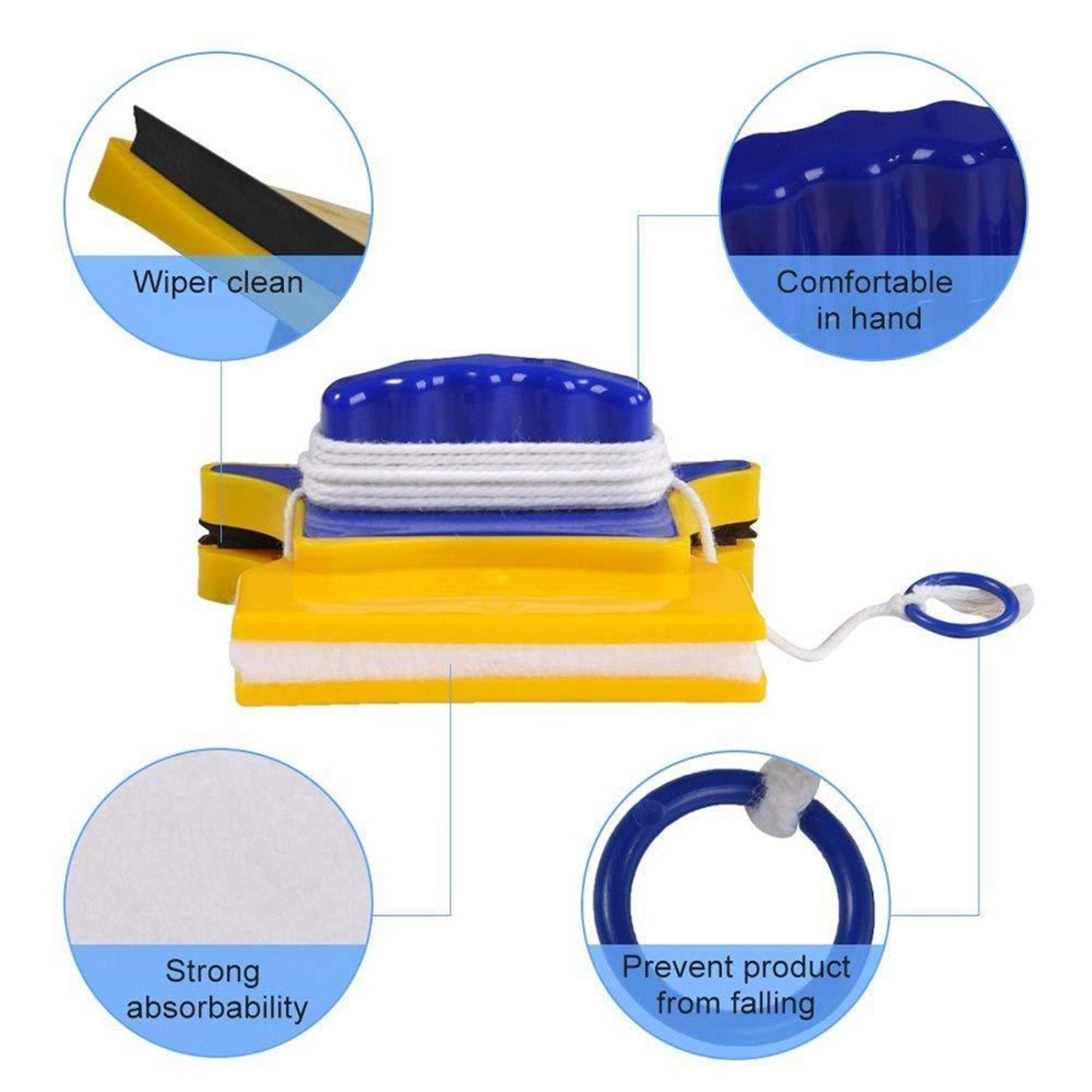Magnetic Double-Sided Window Cleaner Squeegee