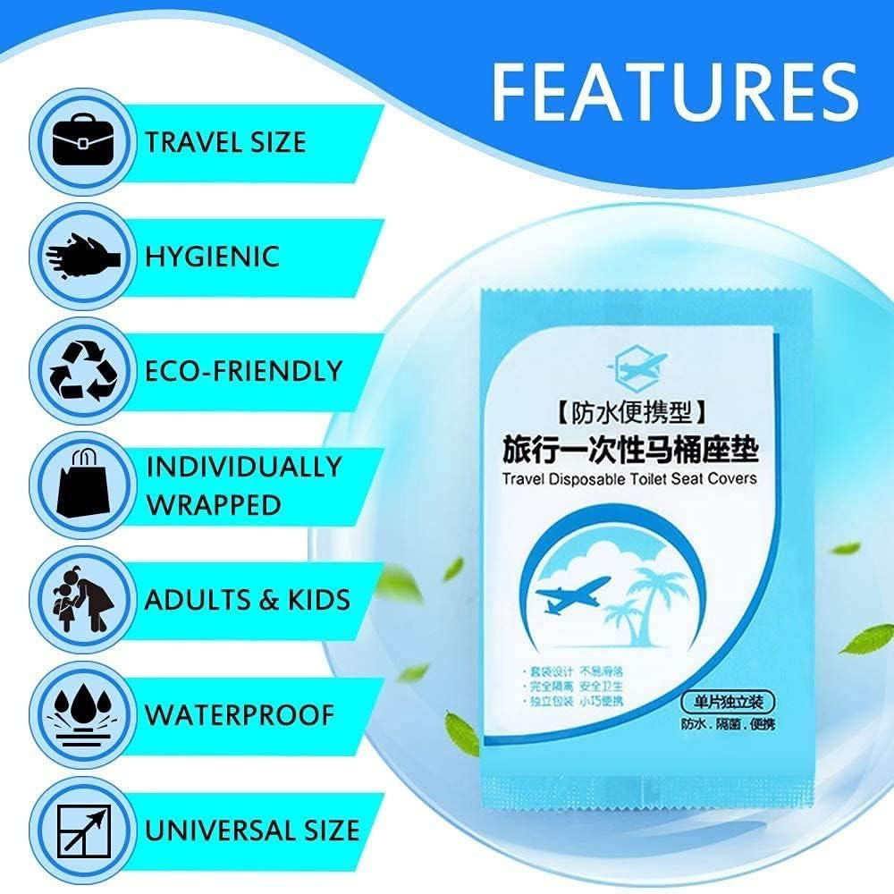 Biodegradable Disposable Toilet Seat Covers (Pack of 50)