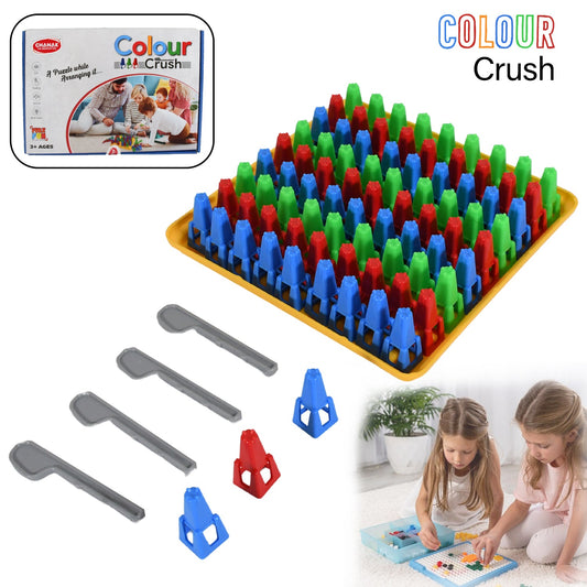 Plastic Color Crush Game Board, A Puzzle Game, Challenge's Educational Board Game's, Game for Kids & Adults, Birthday Gift (1 Set)