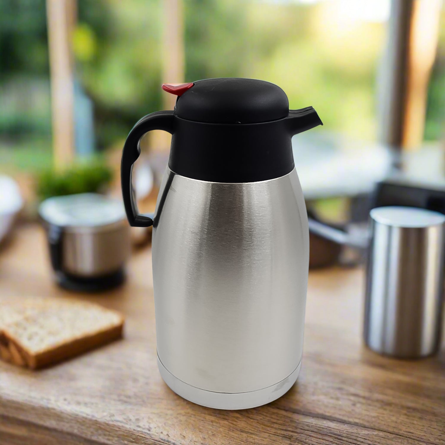 Premium Steel Thermos with Handle and Push Button (2 Ltr.) – Party Hat