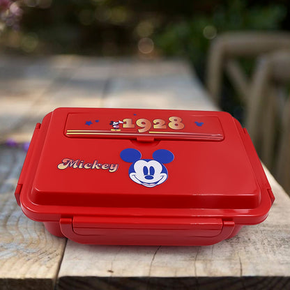 Cartoon Printed 4 Compartment Insulated Lunch Box Stainless Steel |Tiffin Box for Boys, Girls, School & Office Men for Microwave & Dishwasher & Freezer Safe Adult Children Food Container (1 Pc)