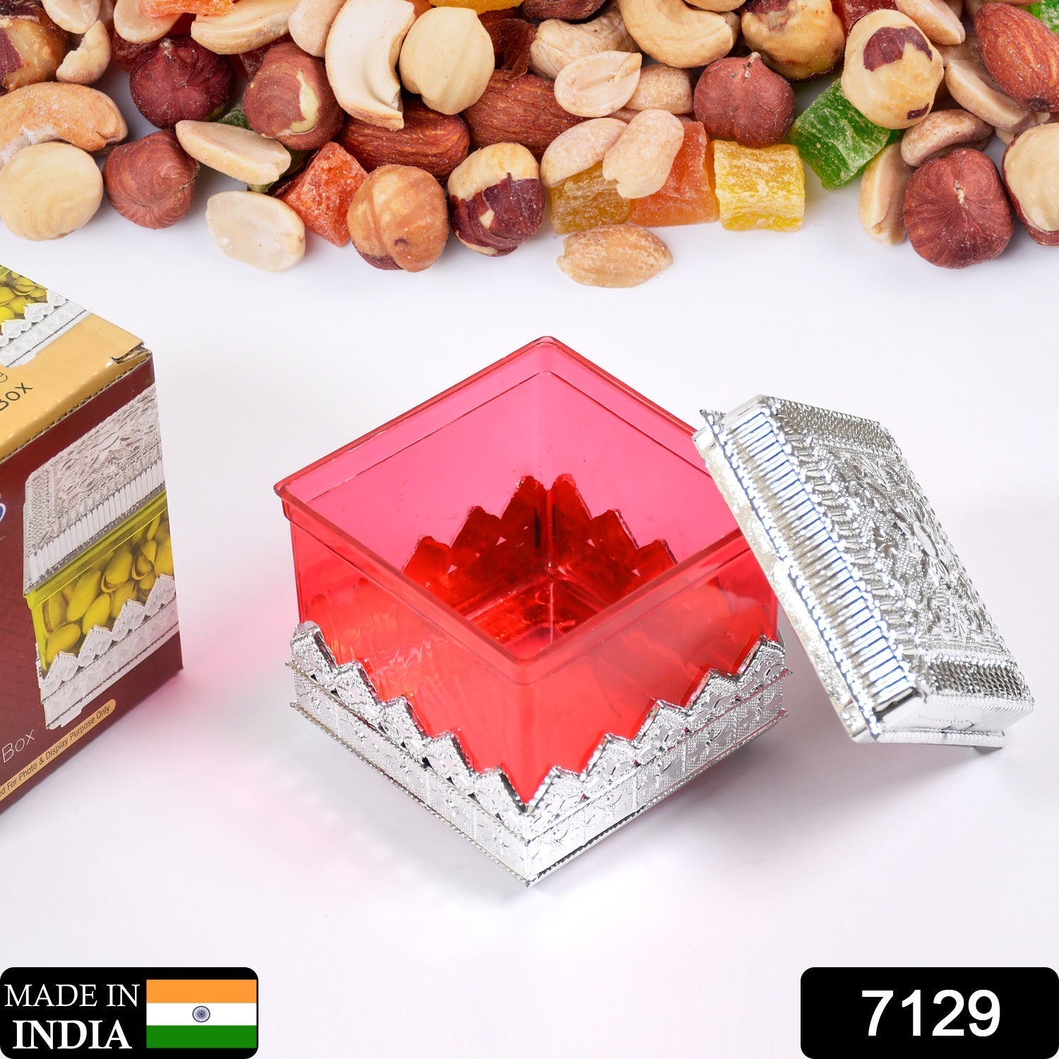 7129 RUBY DRYFRUIT STORAGE CONTAINER ATTRACTIVE DESIGN BOX FOR HOME , GIFTING & KITCHEN USE