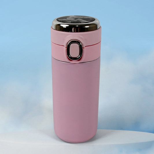 Smart Vacuum Insulated Water Bottle with LED Temperature Display, Cold & Hot | Leak Proof | Office Bottle | Gym | Home | Kitchen | Hiking | Trekking | Travel Bottle (Mix Color & Design / 300 ML Approx)