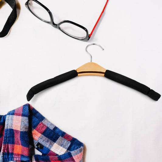 Solid Sponge Hanger Non-Slip Hanger Home No Trace Clothes Hanging Pants Clip Clothing Store Hangers, Clothes Hanger for Closet Wedding Dress Women, Men, Children Clothing (1 Pc)