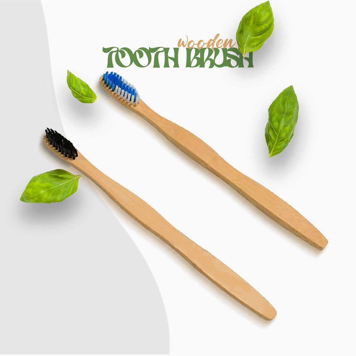 Bamboo Wooden Toothbrush Soft Toothbrush Wooden Child Bamboo Toothbrush Biodegradable Manual Toothbrush for Adult, Kids (15 pcs set / With Round Box)