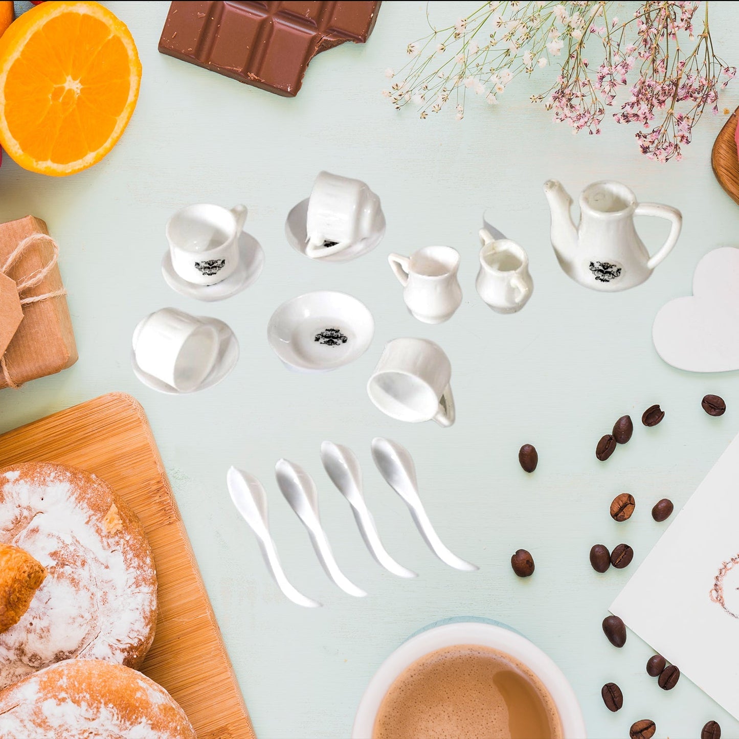 4445 Tickles Tea toy Set | Coffee Kitchen Plastic Set Toy for Kids, Boys & Girls (15Pcs)