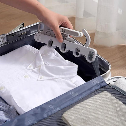 5 holes foldable clothes Hanger, travel clothes hanger, multifunctional clothes hanger, space-saving wall holder, clothes rack, robust clothes hanger for travel, indoors.