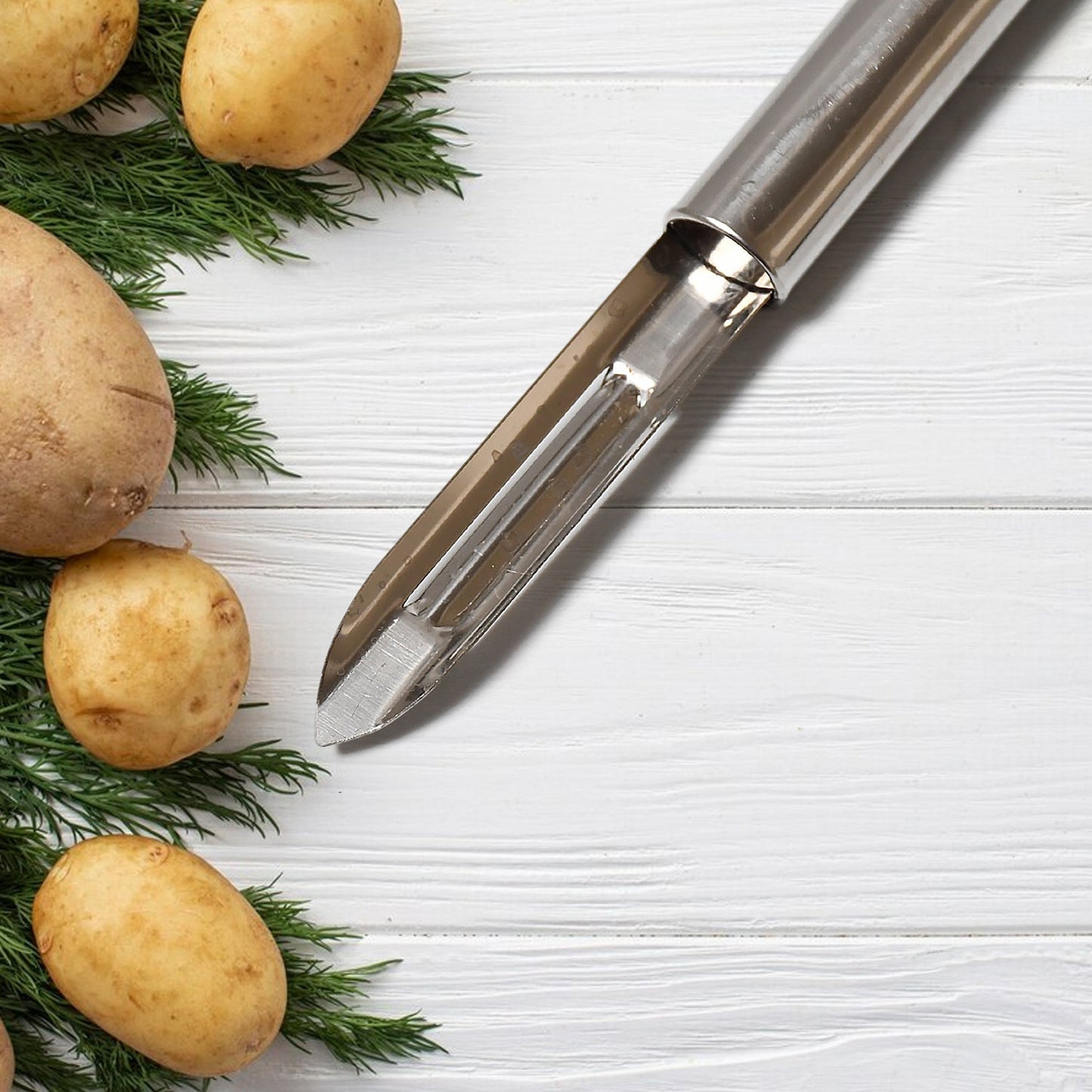 Multi-Purpose Stainless Steel Peeler With Handle For Vegetables, Potato Peeler, Carrot, grated, Suitable for Peeling and shredding Fruit and Vegetables Kitchen Accessories, Piller (12 Pcs Set)