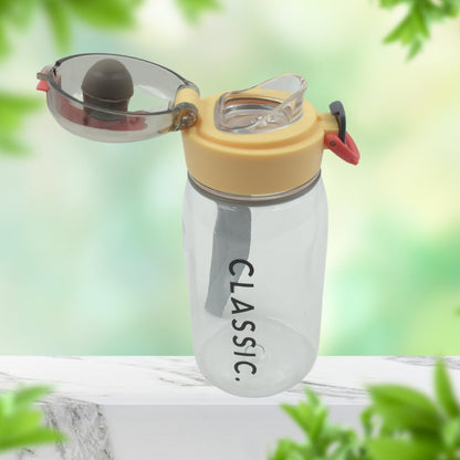 Outdoor Sport Plastic water bottle 350ml leak proof BPA-free for travel cold and hot water Plastic water bottle with daily water intake for gym and children, Home, Travel, Office Use (350ml)