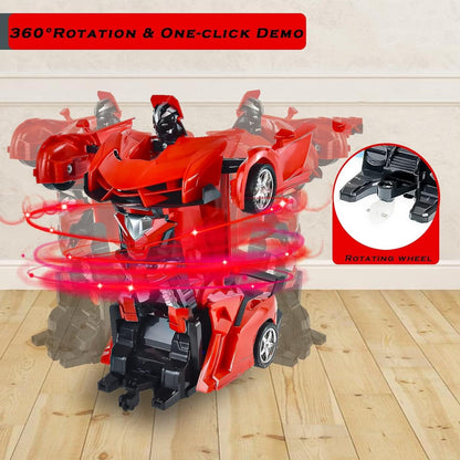 2 In 1 Automatic Robot Converted Remote Control Car With Light Scale 360°Drifting Deformation Robot Car Toy Kids Boys, Robot Convert Unique Toy For Boys (1 Pc)