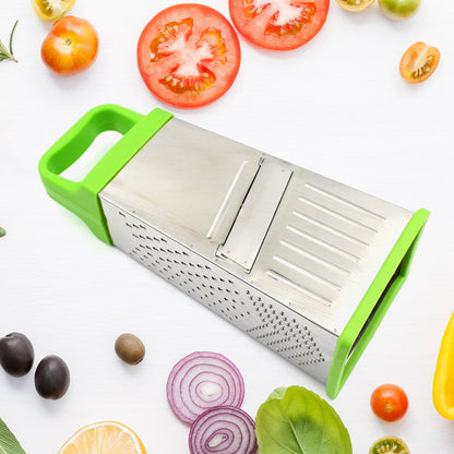 Miracle 5 In 1 Multifunctional Stainless Steel, Cheese Grater With Handle Stainless Steel Material Food Grater For Carrot, Cheese, Panner, Lemon or orange Peel and other Vegetable & Fruit