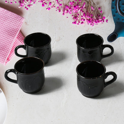 Pine Party Ceramic Tea / cups / Mug Set With Pineapple Shape Serving Bowl Milk Cup, Coffee Cup, Tea Cup, Breakfast Cup, Drinking Mug or Outdoor for Household, Gift for Birthday, Wedding Party (5 Pcs set)