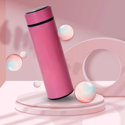 Smart Vacuum Insulated Water Bottle with LED Temperature Display, Cold & Hot | Leak Proof | Office Bottle | Gym | Home | Kitchen | Hiking | Trekking | Travel Bottle (Mix Color & Design / 500 ML)