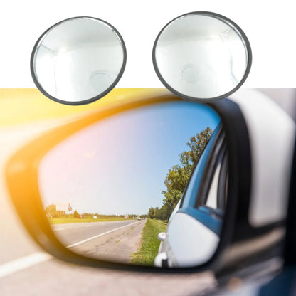Car Blind Spot Side Mirror Round HD Glass Blindspot Mirror Convex Rear View Mirror, Car Mirror Accessories Suitable to All Cars, Frameless Design (2 Pcs Set)