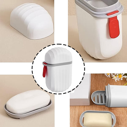 Stylish and Practical Soap Holder for Travel Soap Box With Secure Seal and Non Leak Design Stylish Soap Box for Home, Bathroom, Hiking, Travel, Camping Capsule Soap Box (1 Pc)