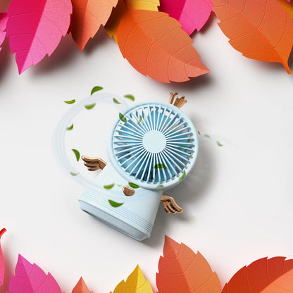 Cute Electric Mini Handheld Fan, Portable USB Rechargeable Mini Fan for Home, Office, Travel and Outdoor Use (1 Pc)