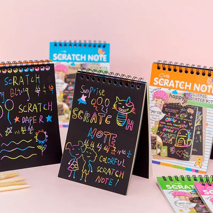 4609 Crafts Rainbow Art Scratch Paper Book Sheets 10 Page ( Pack of 1 )