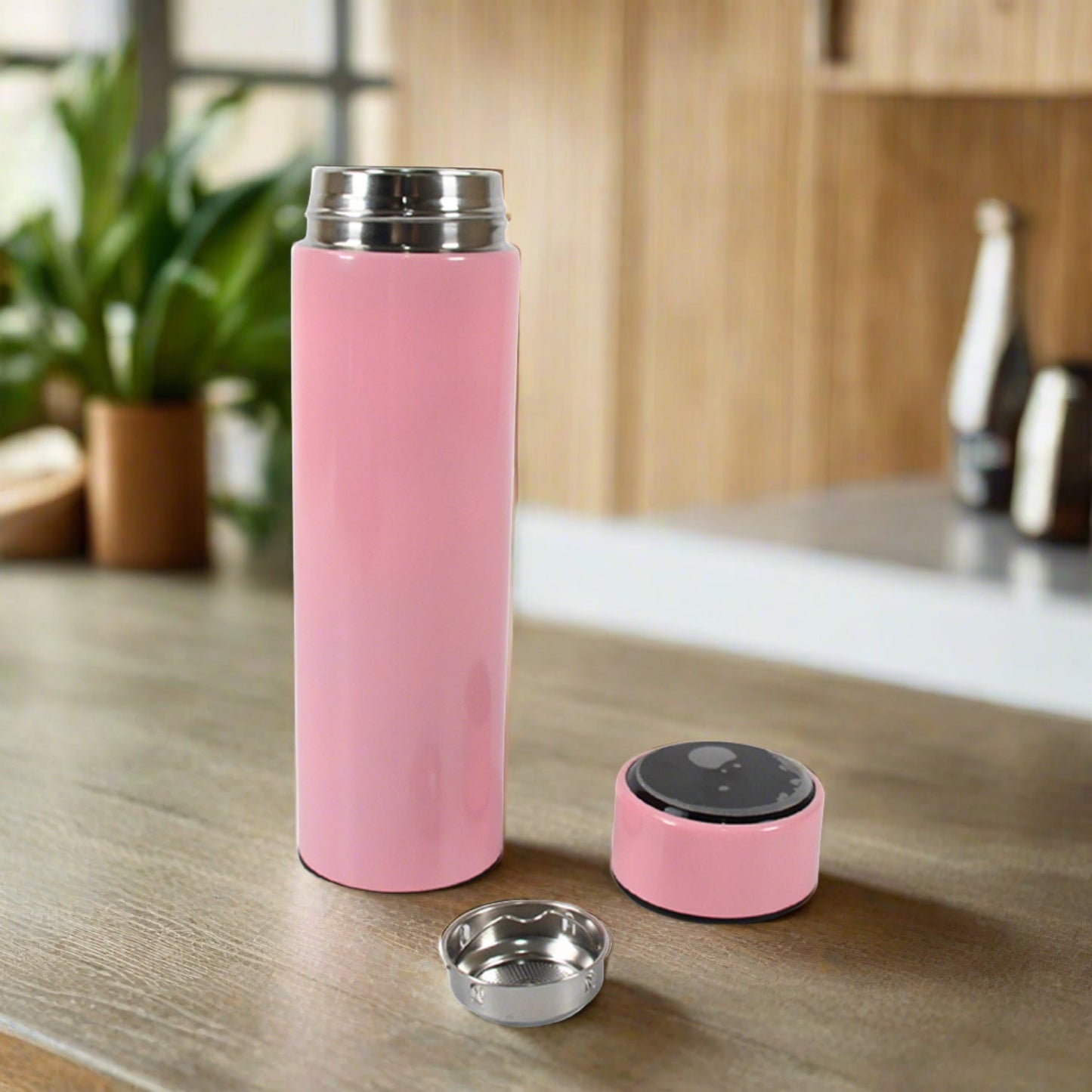 Smart Vacuum Insulated Water Bottle with LED Temperature Display, Cold & Hot | Leak Proof | Office Bottle | Gym | Home | Kitchen | Hiking | Trekking | Travel Bottle (Mix Color & Design / 500 ML)