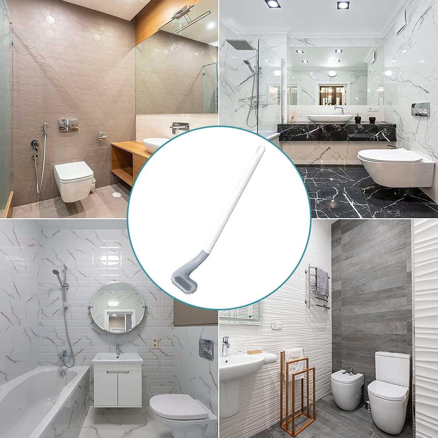 6059 Golf Toilet Cleaner Brush & Magic Sticker Holder