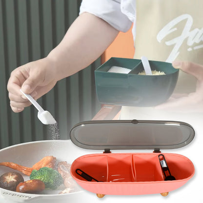 8255 Spice Bottle Spice Jar Durable Spice Seasoning Box, Jar Food Grade Spoon Seasoning Case for Kitchen / Dry fruit Tray (1 Pc)