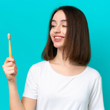 Plastic Toothbrush With Plastic Round Box for Men and Women, Kids, Adults Plastic Toothbrush (10 pcs Set)