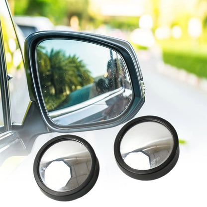 Car Blind Spot Side Mirror Round HD Glass Blindspot Mirror Convex Rear View Mirror, Car Mirror Accessories Suitable to All Cars, Frameless Design (2 Pcs Set)
