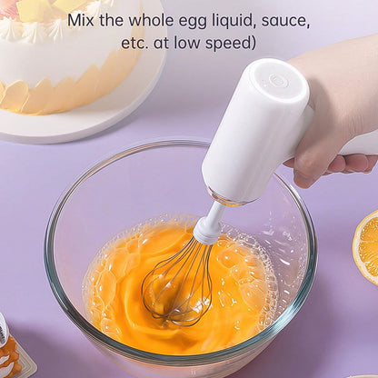 Wireless Hand Mixer, Charging Handheld 2pc portable Whisk Mini High Power Beater Baking Hand Held Mixer, Portable Kitchen Blender.