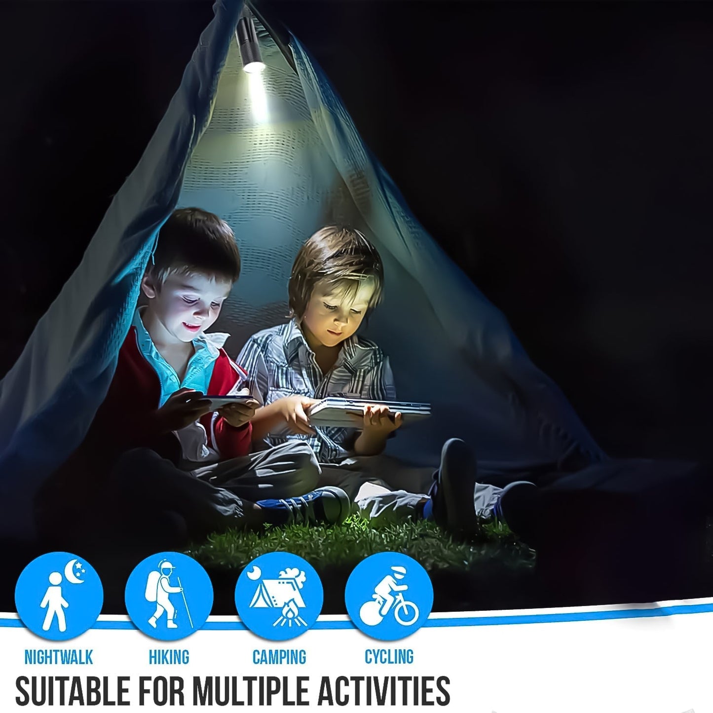 Portable Mini Torch, Super-Bright Mini 3 LED Bulb Pocket Torches - Small Keyring Torch Flashlight for Camping, Hiking, DIY, Travelling, Outdoors and More 3 Battery operated (Battery not included / 1 pc / Mix Color )