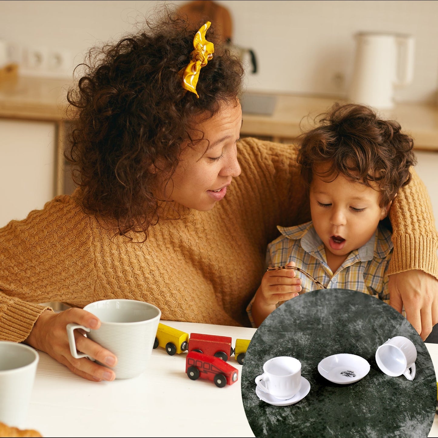 4445 Tickles Tea toy Set | Coffee Kitchen Plastic Set Toy for Kids, Boys & Girls (15Pcs)