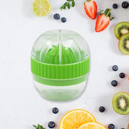 Manual Drink Orange Lemon Citrus Lime Fruit Juice Juicer Squeezer, BPA Free, Press & Pourer With Lid Plastic Manual (1 Pc)