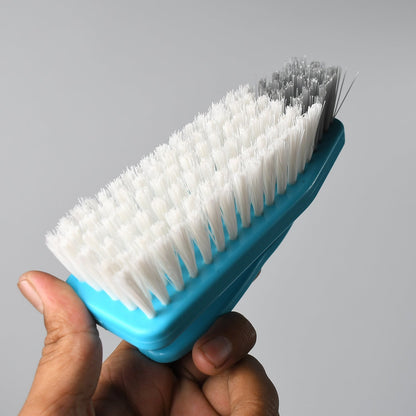 7527 MULTIPURPOSE DURABLE CLEANING BRUSH WITH HANDLE FOR CLOTHES LAUNDRY FLOOR TILES AT HOME KITCHEN SINK, WET AND DRY WASH CLOTH SPOTTING WASHING SCRUBBING BRUSH.