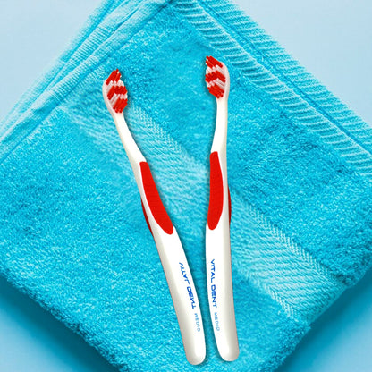 Soft Toothbrush With Plastic Round Box for Men and Women, Kids, Adults Plastic Toothbrush (10 pcs Set)