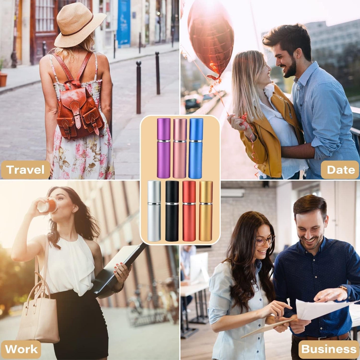 Empty Spray / Perfume Bottle Refillable Fine Mist Perfume For Sanitizer Travel Beauty Makeup Perfume filler (1 Pc)