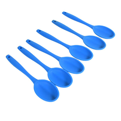 Multipurpose Silicone Spoon, Silicone Basting Spoon Non-Stick Kitchen Utensils Household Gadgets Heat-Resistant Non Stick Spoons Kitchen Cookware Items For Cooking and Baking (6 Pcs Set)