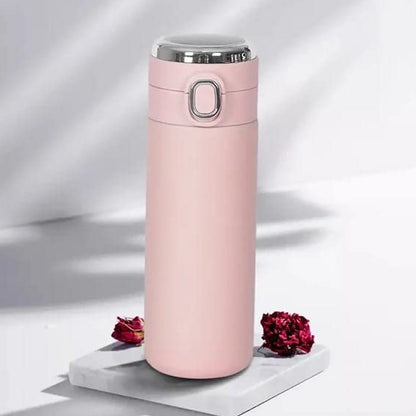 Smart Vacuum Insulated Water Bottle with LED Temperature Display, Cold & Hot | Leak Proof | Office Bottle | Gym | Home | Kitchen | Hiking | Trekking | Travel Bottle (Mix Color & Design / 300 ML Approx)