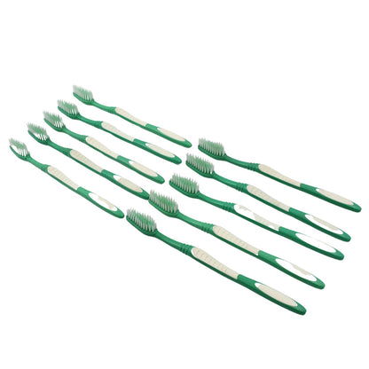 Plastic Toothbrush With Plastic Round Box for Men and Women, Kids, Adults Plastic Toothbrush (10 pcs Set)