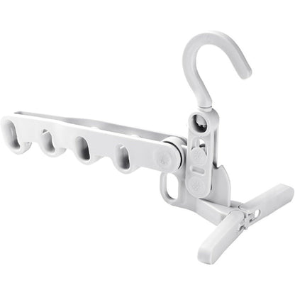 5 holes foldable clothes Hanger, travel clothes hanger, multifunctional clothes hanger, space-saving wall holder, clothes rack, robust clothes hanger for travel, indoors.