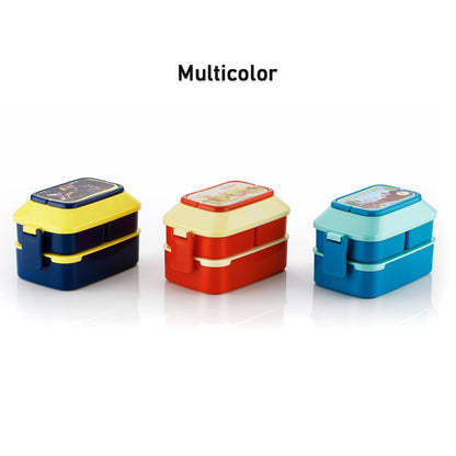 5621 Double Layer Lunch Box Stylish Lid Lunch Box With Fork & Spoon Lunch Box For Children School Lunch Box