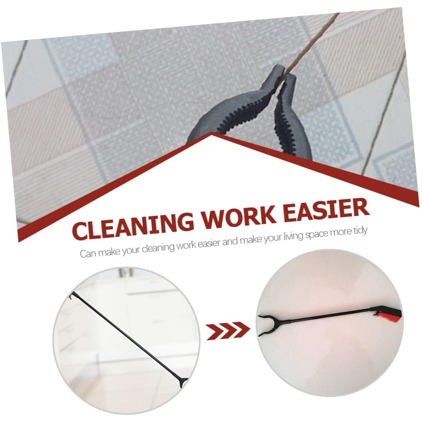 Extra Long Pickup Aid Trash Picker Upper, Rotating Hand, Heavy Duty Grip Arm - Reaching Assist for Litter, Elderly, Garden Disabled, Handicap Arm