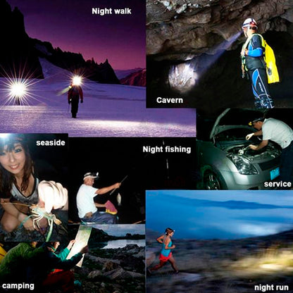 7517 Head Lamp 15 Led Long Range Rechargeable Headlamp Adjustment Lamp Use For Farmers, Fishing, Camping, Hiking, Trekking, Cycling