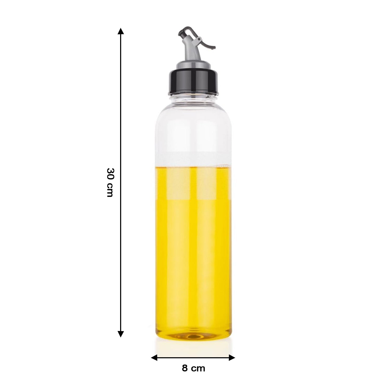 2346 Oil Dispenser Transparent Plastic Oil Bottle | 1 Liter