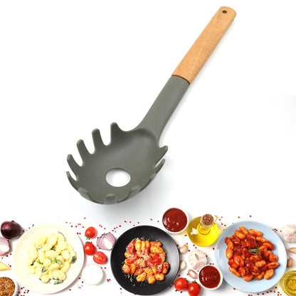 Plastic Kitchen Accessories Whisk , Pasta Spoon & Soup Spoon Heat Resistant Non Stick Spoons Kitchen Cookware Items (1 Pc )