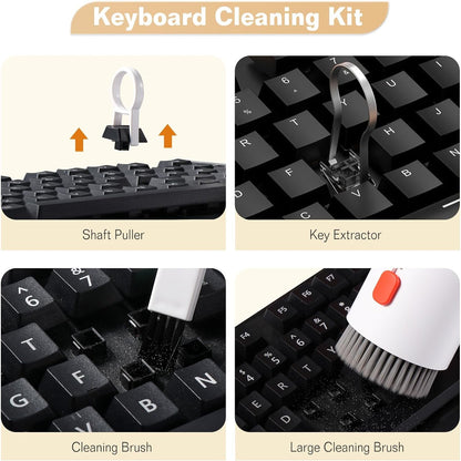 Keyboard Cleaner Kit, 20-in-1 Laptop Phone Screen Cleaning Kit, Keyboard Cleaning Kit with Electronic Cleaning Brush Spray for AirPods Pro, iPad, iPhone Pro, Camera, Computer Cleaning