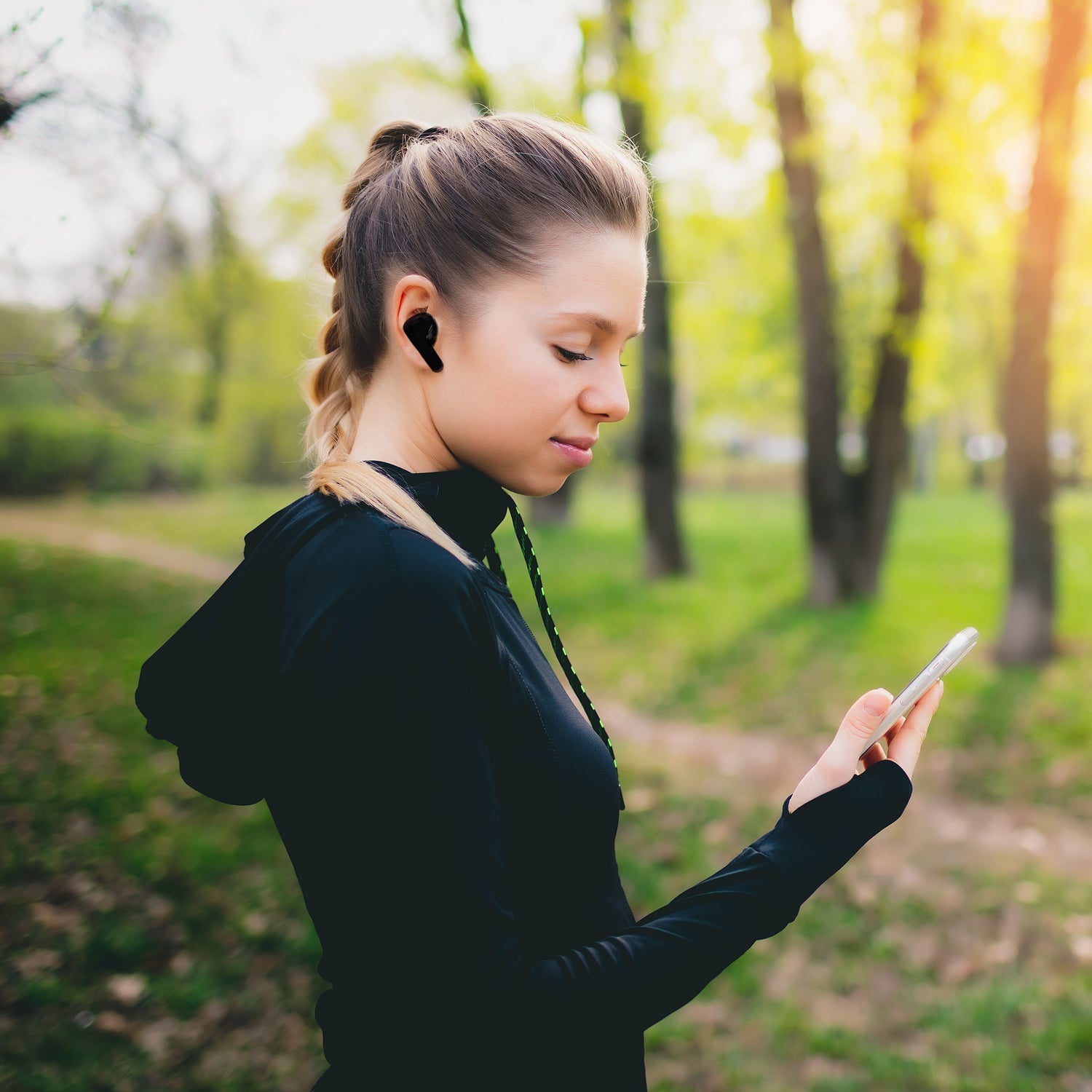 6705 Earphones, with touch control, Black Bluetooth M12 Max Wireless Technology Stereo Sound made with High-end Material