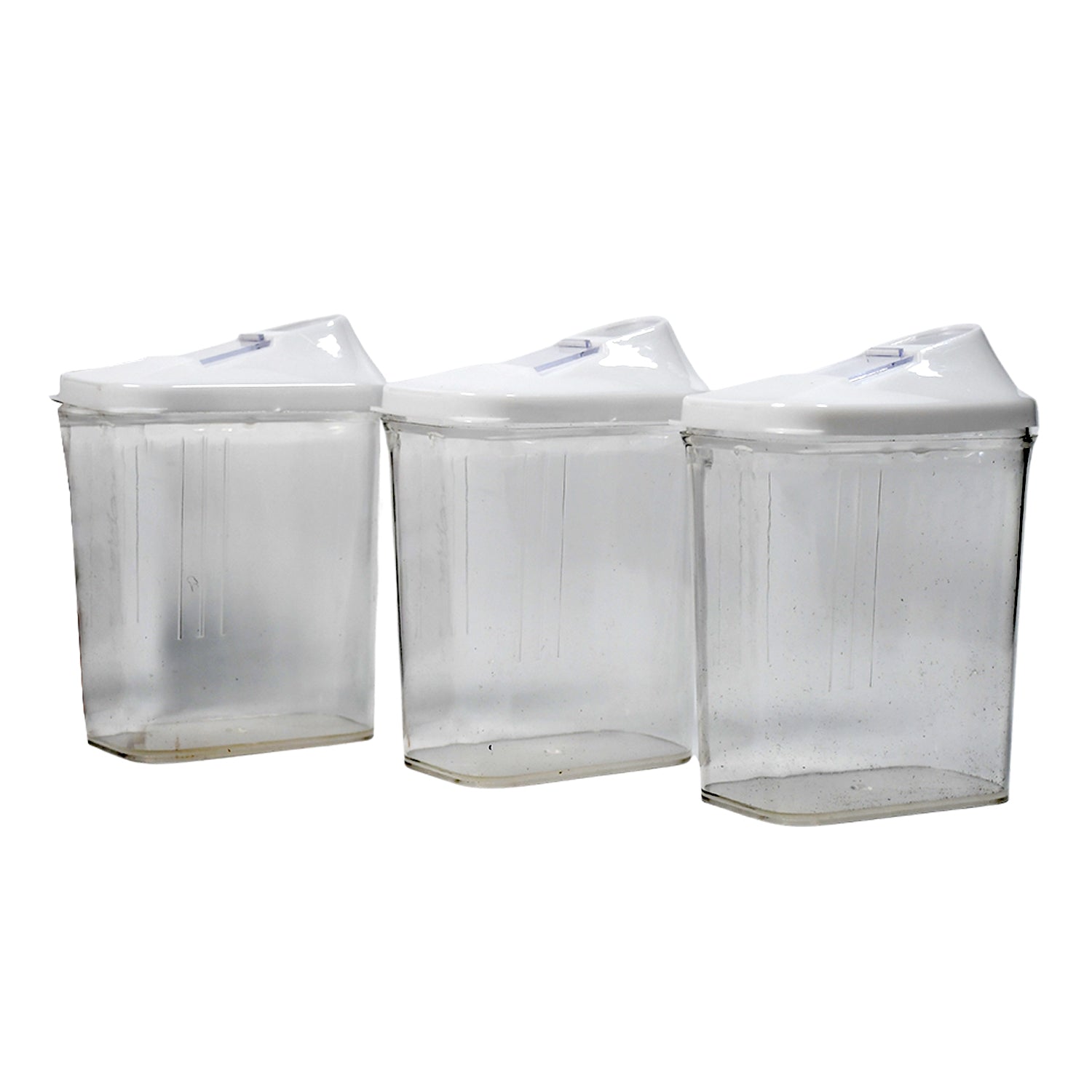2782 Kitchen Storage Jars & Container Set 3pc , Transparent Jar Set For home & Kitchen Use